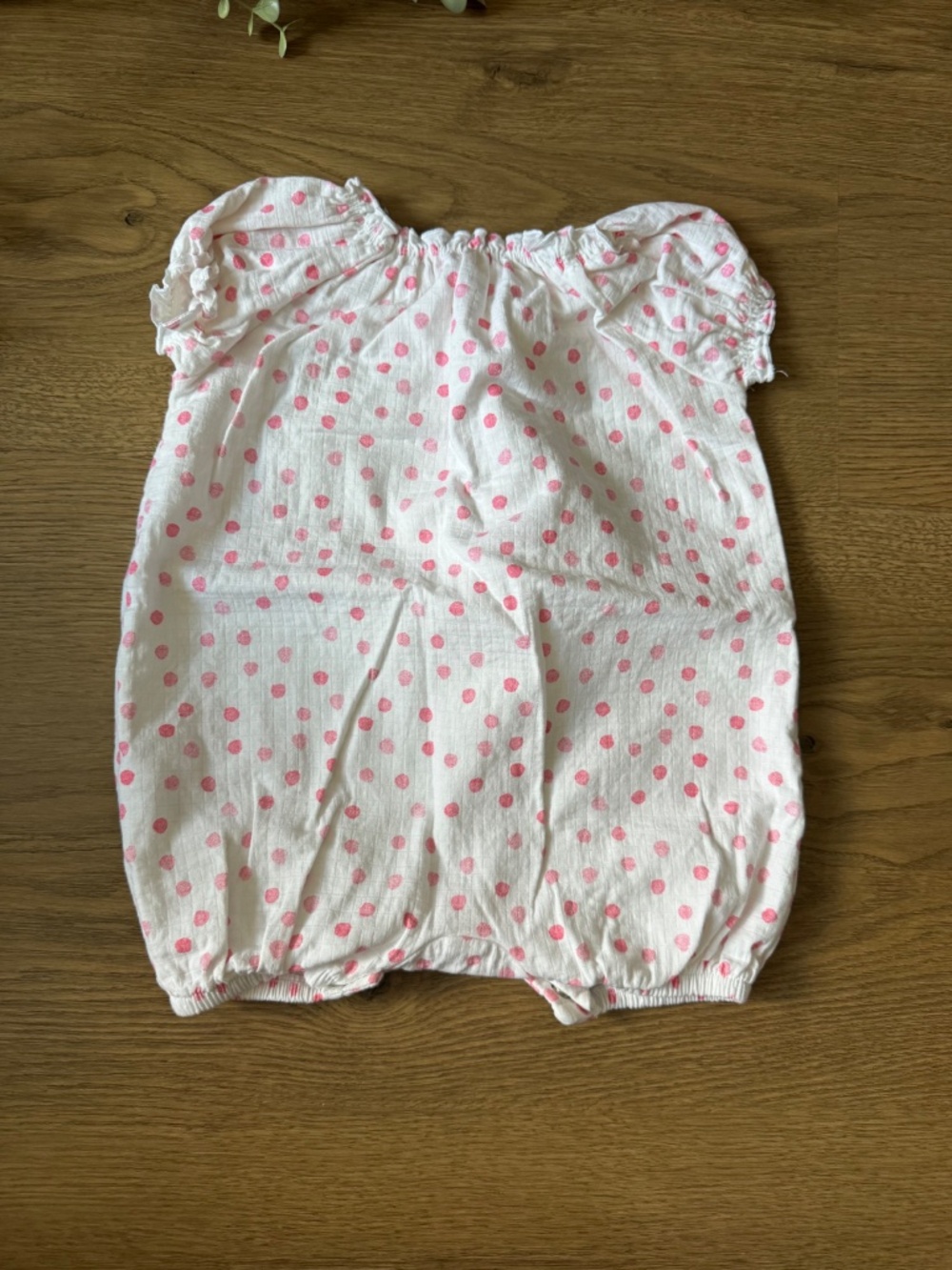 Adent Baby Girl Pink Polka Dot Bubble Romper 6-9 Months